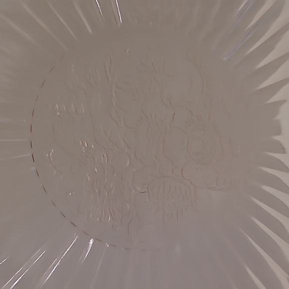 Pink Depression Mayfair Open Rose 3 Footed Glass Cake Plate 10 Inch Diameter - Picture 2 of 4